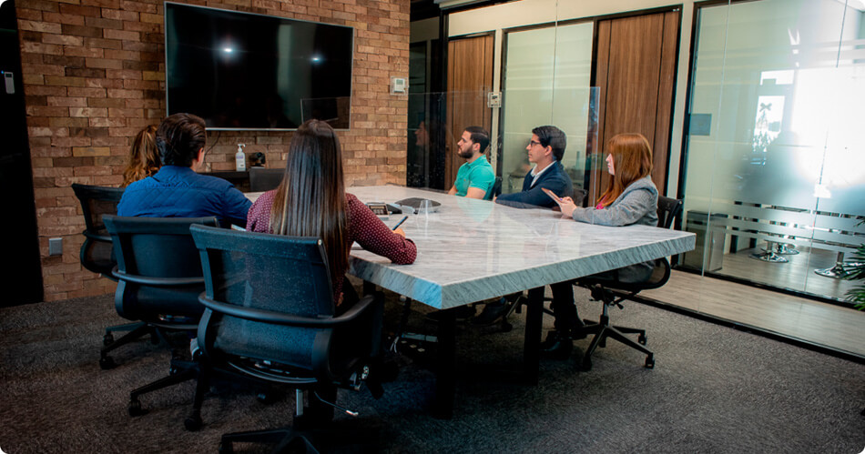 salas de juntas con espacios seguros